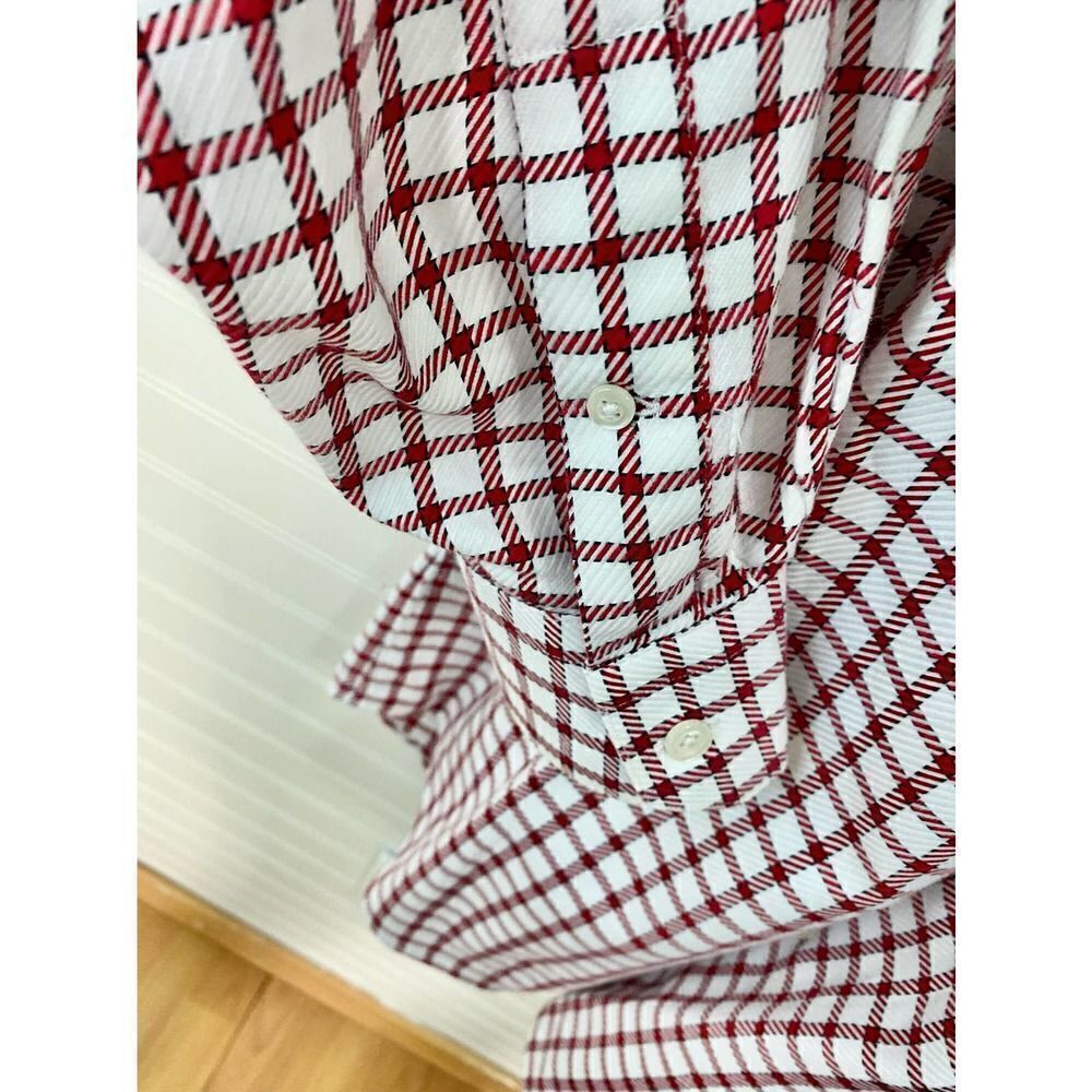 Paul Fredrick Red Checkered Button Down Dress Shi… - image 6
